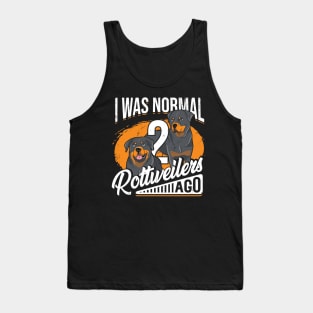 Rottweiler Rottie Mom Mother of 2 Rotts Gift Tank Top